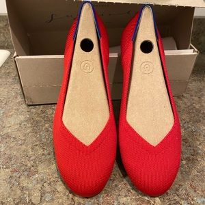 Rothy’s 7.5 Bright Red. Like NEW.